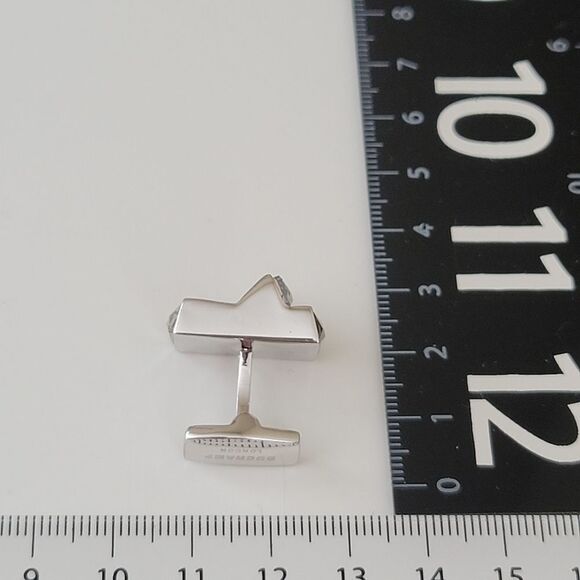 Cufflinks Duchamp London Silver Tone Crystal Cufflinks #0072 - Picture 6 of 10